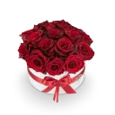 Box červených růží